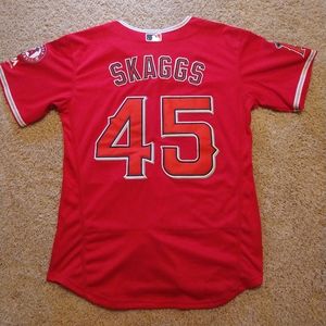 Tyler Skaggs 45 Angels MLB majestic jersey sized 40. Authentic collection. Used.